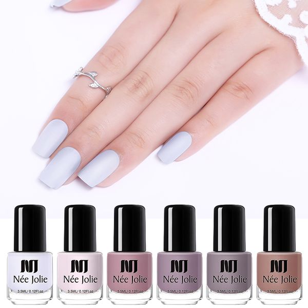 

nee jolie matte nail polish 12 colors 3.5ml purple matte nail varnish lacquer fast dry summer theme art polish