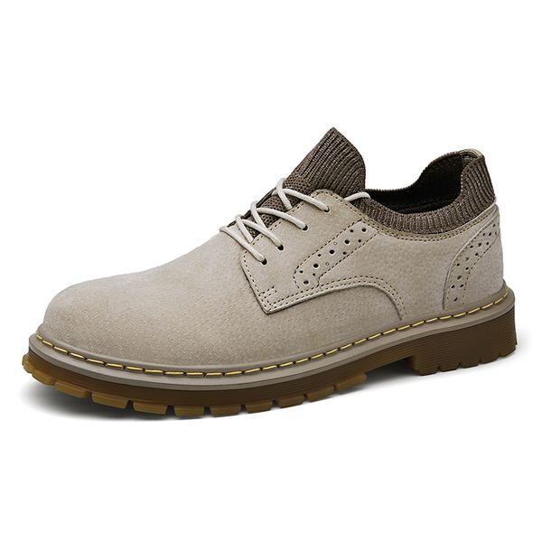 

spring working sock shoes for men casual men shoes rubber sole walking genuine leather flats sneakers, Black