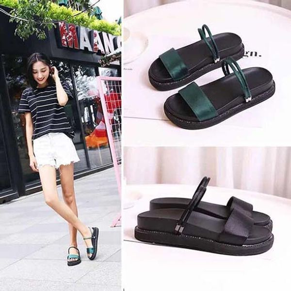 

with box woman slippers heels shoe sandals real leather slippers fashion scuffs slippers casual shoes dhl pt294, Black