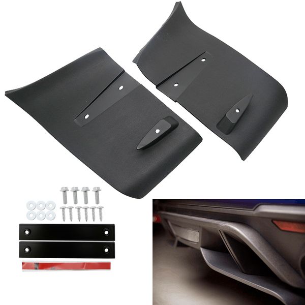 

2x abs rear bumper lip air diffuser valance foil kit black for for mustang 2018 2019 gt r style