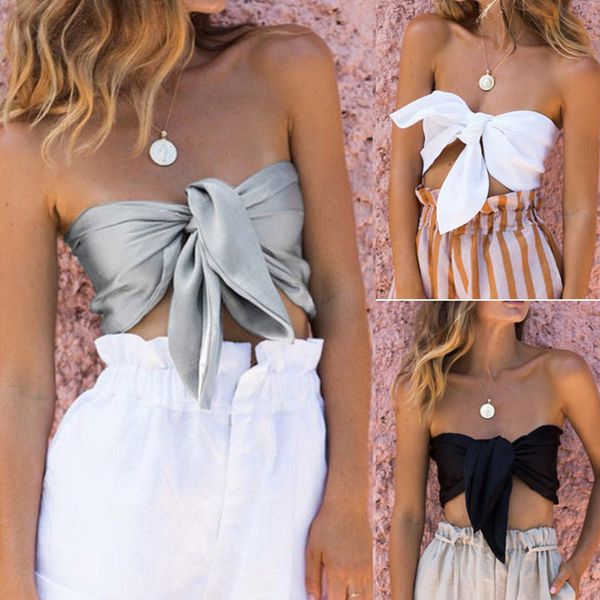 

женщины сексуальные с плеча сплошной бюстгальтер жилет футболка урожая урожай женщин camis шелковый камзол 2019 летний стиль, White