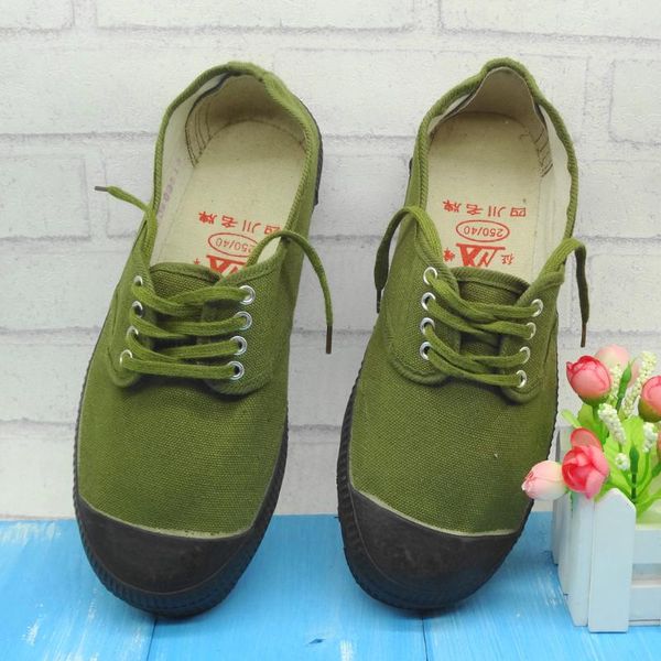 

nice chinese army liberation shoes men training shoes canvas breathable rubber 7.25, Black