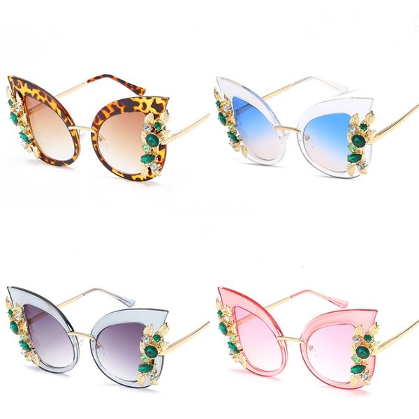 

10 1pcs mix color women fashion driving sunglasses tortoise gold frame brown 51mm men semi-rimless sun glasses lens with box #794831, White;black