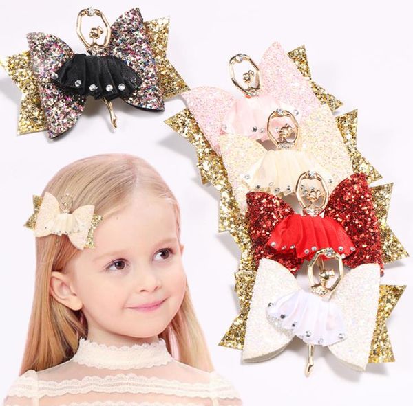 Sweet Baby Rhinestone Ballet Girls Hairpins Kids Glitter Shining