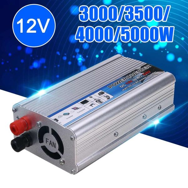 

solar power inverter 5000w-3000 wadc 12v to ac 220v usb modified sine wave converter car power inverter charger adapter