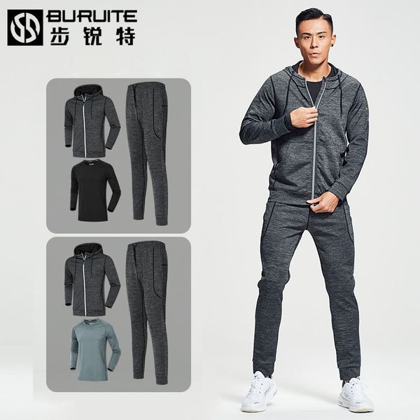 

sports suit men's autumn and winter gym quick dry running suit three piece winter long sleeve casual wear men sports suits, White;black