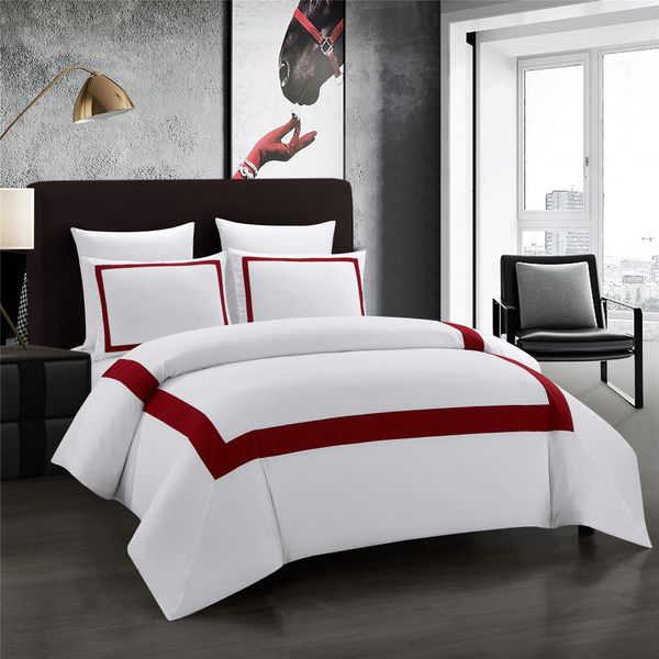 2019 Hotel Quality Solid Color Strips Bedding Ultra Durable Soft Quality Solid Color Strips Bedding