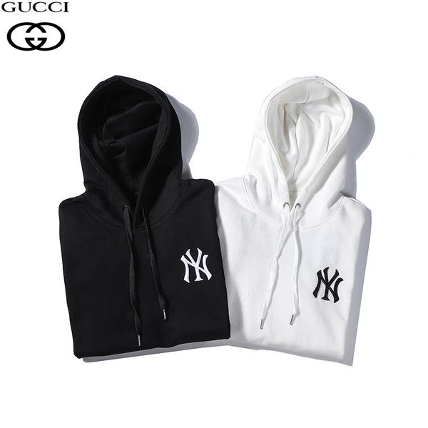

guccy new embroidery men hoodie limits luxury designer hoodies europe america tide couple hooded sweater boutique cotton leisure hoodies, White;black