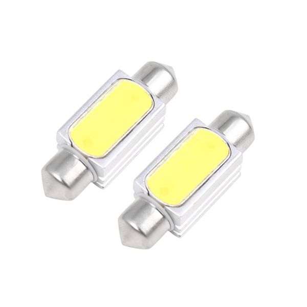 

uxcell 2pcs white 36mm cob 2 led 1.02w festoon dome car light interior lamp bulb