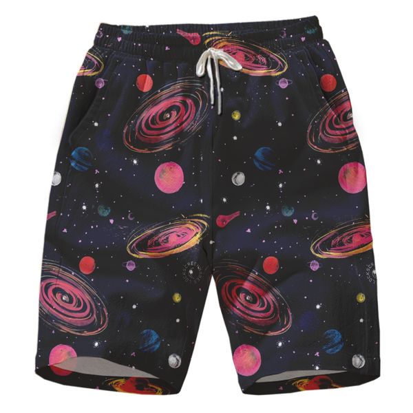 

men's shorts summer 3d printed beach star pattern fashion custom man, White;black