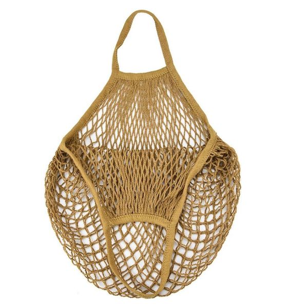 

eco friendly outdoor mesh net tote portable fruit storage shopping bag solid supermarket large capacity cotton blend handbags