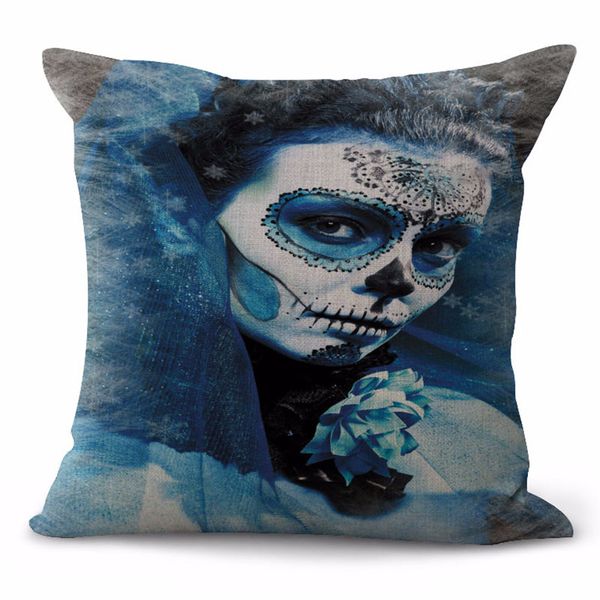 красочные черепа сахар наволочка подушка белье хлопок бросьте площади наволочки 8 варианты цвета беспошлинный r576