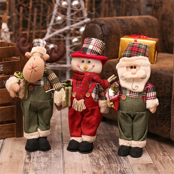 

birthday festival new year gift santa claus snowman elk doll christmas decorations for home standing figures navidad decoracion