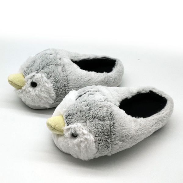 

penguin fur slippers timber land shoes men women winter slippers custom home house children indoor, Black