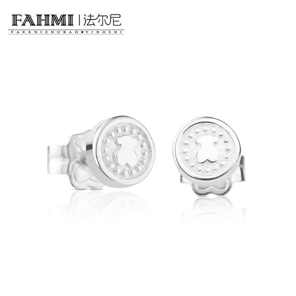

fahmi 100% 925 sterling silver bear earrings elegant ladies fashion earrings 717463600 fashion women jewelry charm gift, Golden;silver