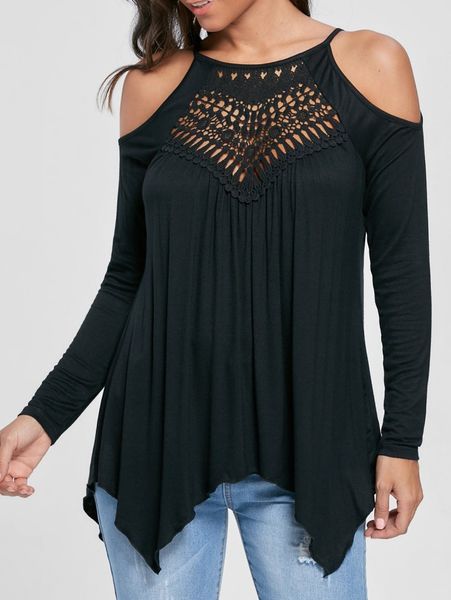 

3xl plus size spring women t shirt off shoulder lace stitching strapless long sleeve t-shirt loose casual shirt lady, White