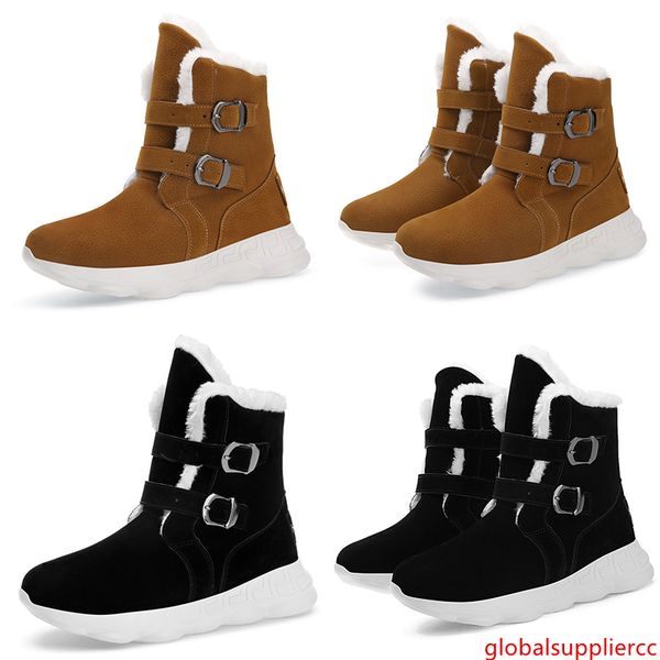 

button designer soft plush man men boots style4 chestnut triple black gray brown fashion mens sneakers boot trainers outdoor walking shoes