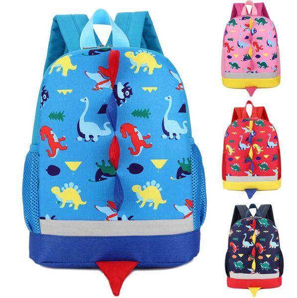 Crianças Mochilas dinossauro impressos Shoolbag Bebés Meninas Escola Mochila criança Meninos Ombros Bolsas Meninas Travel Bag Últimas 4 Designs DHW2752