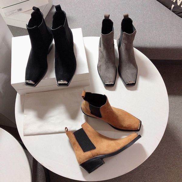 

ботинки женщин 205w39nyc claire 205 nyc западная кожа ботильоны женщины классический ковбой эластичная панели обувь женская s пинетки