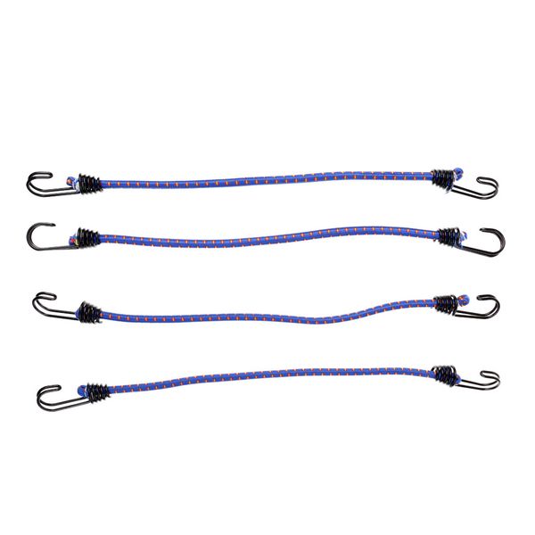 

4 pieces heavy duty elastic bungee cord outdoor camping hook rope