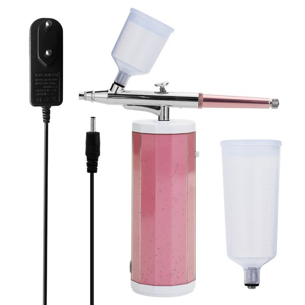 

airbrush set small spray pump pen set air compressor kit oxygen inject machine skin moisturizating wrinkles removing device