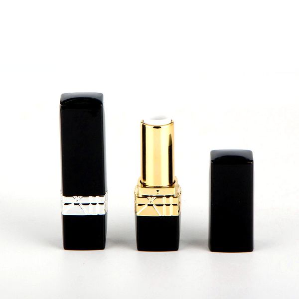 

12.1mm empty lipstick tube black plastic diy lip balm tube handmade cosmetic makeup lip rouge containers