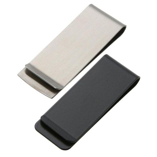 

metal stainless steel money cash clip collar card clip for pocket holder, Black
