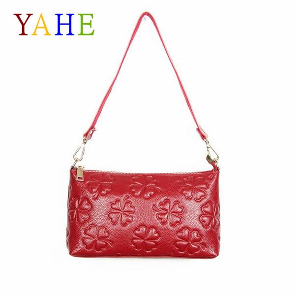 

yahe women handbags genuine leather flowers shoulder bag design fashion crossbody bag phone coin pack for ladies girl 2018