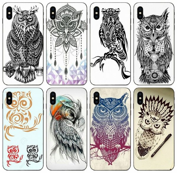 

tongtrade] tribal owl case for iphone x xs 11 pro max 8 7 6s 6p 5s 5p samsung grand i9082 prime huawei g play mini redmi 3 pro 1pcs case
