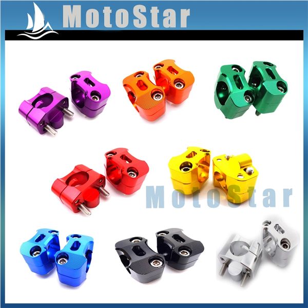 

cnc aluminum handle bar clamp adapter risers taper for fat 1 1/8'' 28mm handlebar pit dirt bike atv quad motocross motorcycle