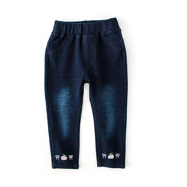 

new girls spring and autumn fashion embroidery jeans. 2-8t casual trousers specials clothes, Blue