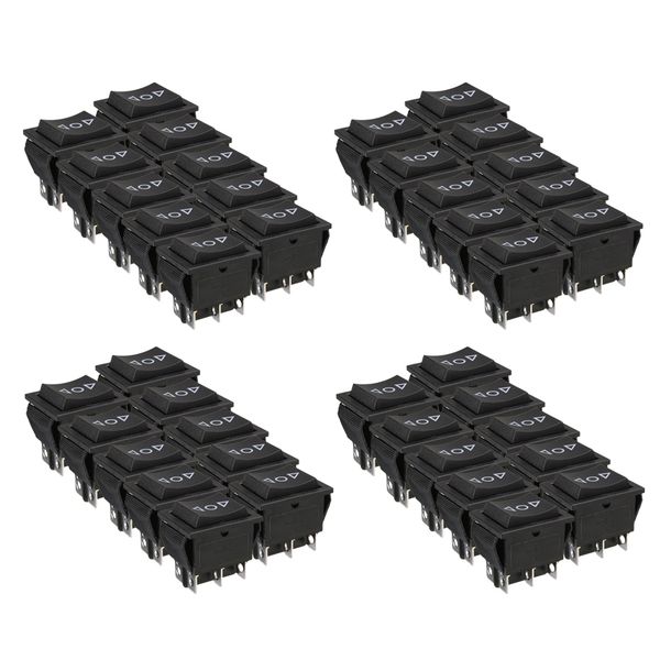 

40 pieces ac 125v/20a universal on/off/on dpdt 6pin window rocker switch