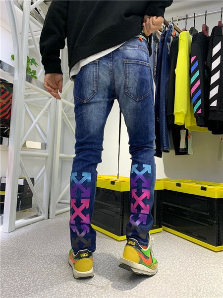 

2020 fashionl cool guy jeans fashion famous brand designer jeans mens jeans italian designer brand4, Blue