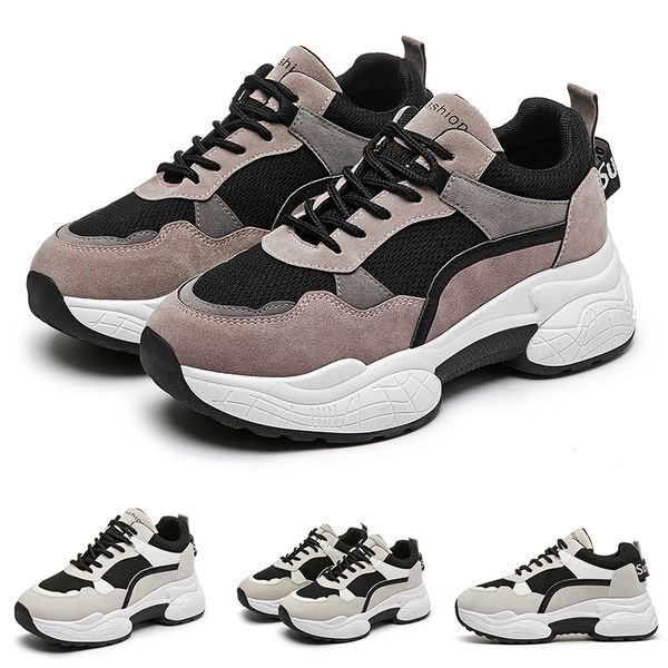 

2020 new arrival fashion for women running shoes black grey brown non brand sneakers size 35-40, White;red
