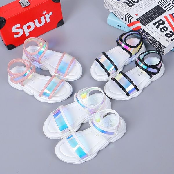 

children shoes rome microfiber flat beach shoes gladiator girls sandals kids summer shoes for girls casual sandals 2019 new t200411, Black;red