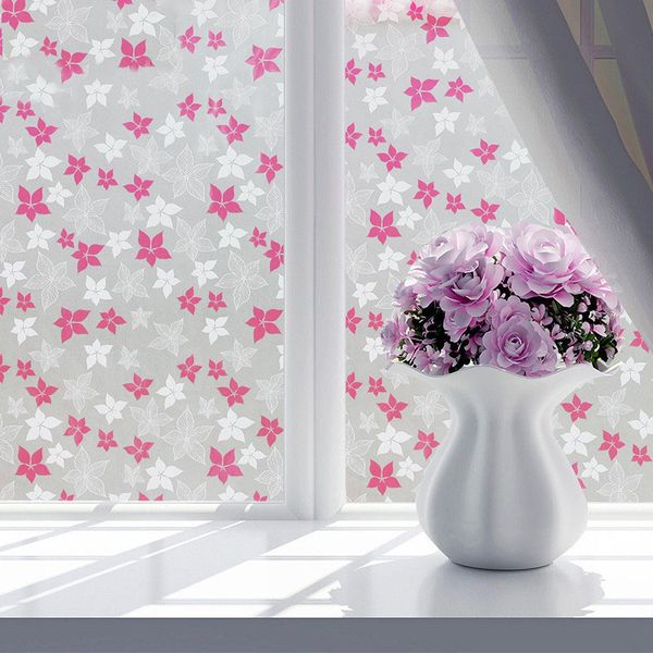 

100m frosted bedroom window flower film thickening self-adhesive bathroom light opaque bathroom office cellophane glass film
