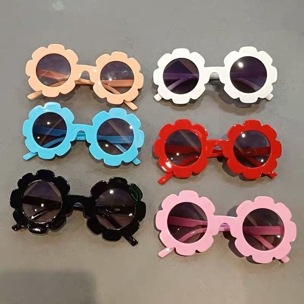 

sunglasses summer ins for kids cute flower boys and girls sunflower sun glasses, White;black
