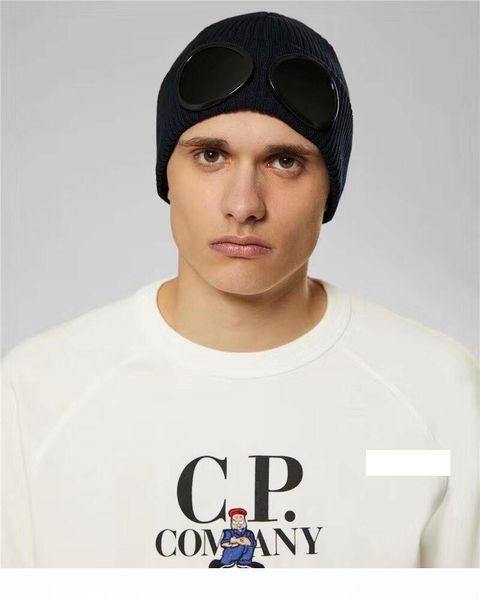 

два очки fashion-очки шапочки мужчин осень зима толстые вязаные шапки черепа спорта на открытом воздухе женщин шлемов uniesex шапочки черный, Blue;gray