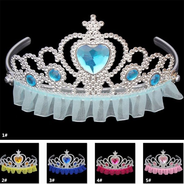 

косплей костюм royal tiaras девушки принцесса корона пластиковые кружева edge дети дети взрослых горный хрусталь аксессуары для волос партия