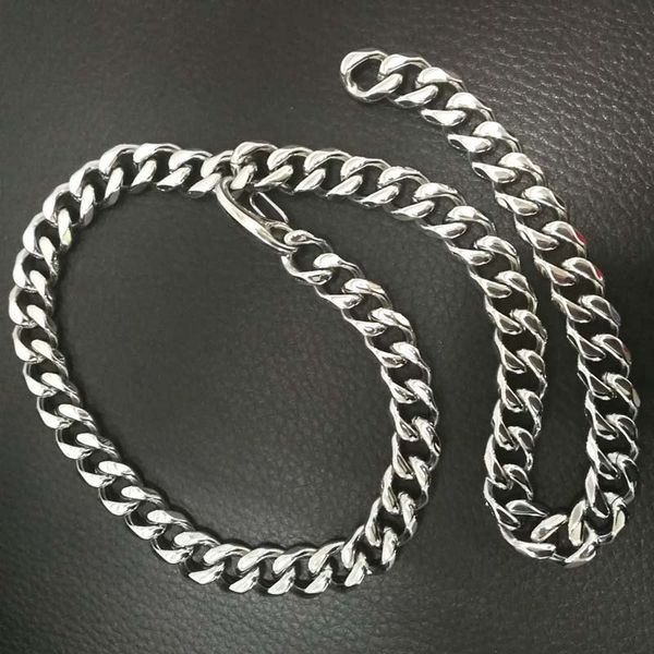 

neck chain mela necklace long stainless steel cuban link chains necklaces jewelry for neck gifts for man necklaces wholesale, Silver