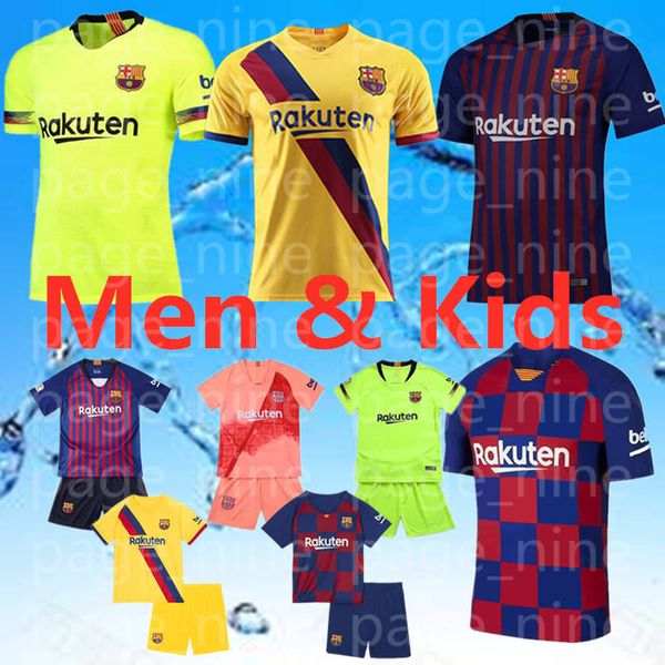 

10 Lionel Messi Men and Youth Barcelona Soccer Jerseys 7 Coutinho 9 Luis Suarez Ousmane Dembele 17 Antoine Griezmann Kids Jersey