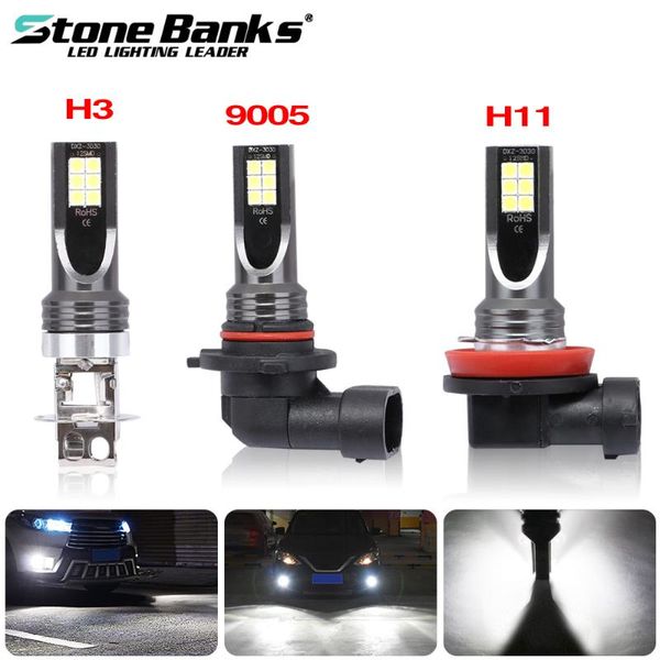 

stone banks 2pcs h1 h3 h7 h11 h8 h9 h16 9005 hb3 9006 hb4 h4 led headlight bulb for car 8000lm car lights 12v fog lamp led