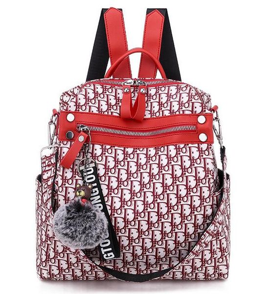 

designer men women's &#68iorlied backpack fashion student school bags lady pu leather backpacks bag lapcases