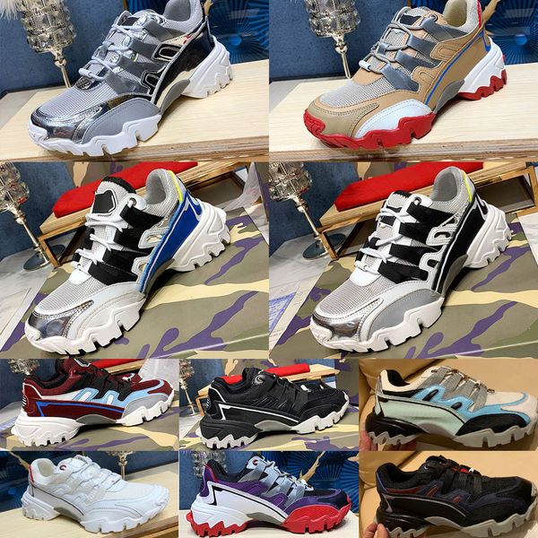 DHL frete grátis 20SS Mens Designer Alpinistas sapatilha em couro e tecido efeito-espelho Designer de Luxo sapatos masculinos mulheres com Box