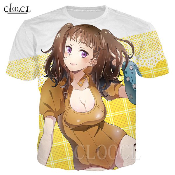 

japan anime the seven deadly sins t shirts men 3d print fashion short sleeve hip hop streetwear t-shirt harajuku, White;black