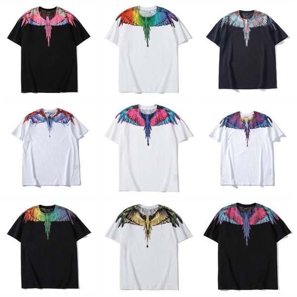 

2020 top qaulity mb wing печати майка мужчины женщины burlon summer casual street футболки от дизайнера white black t shirt