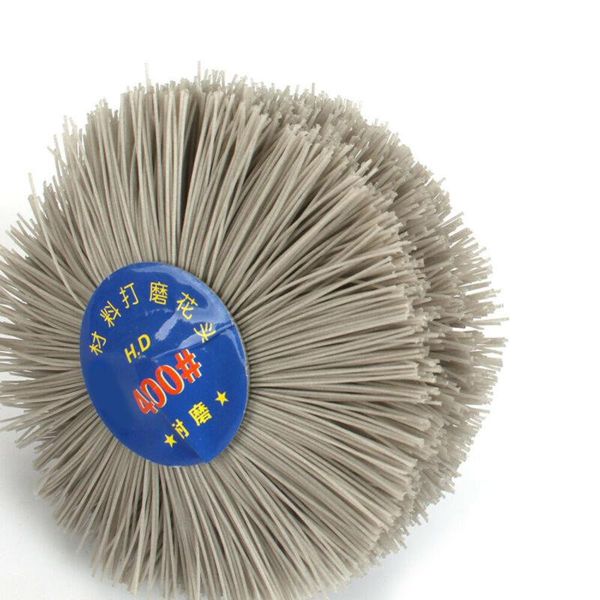 

80mm drill abrasive wire grinding wheel grit 80-600 nylon bristle polishing brush for wood furniture abrasive tools