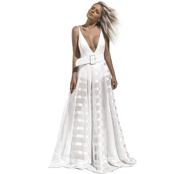 

new women summer sleeveless deep v neck beach dress evening party dresses women's vestidos dress maxi beach a30529