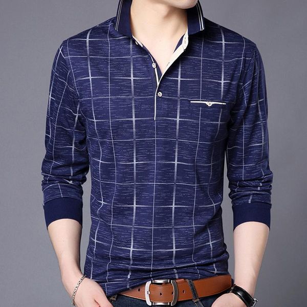 

fashion brand polo shirt men plaid fitness pocket camisa polo masculino streetwear mens polos shirts sweatshirts polo shirt, White;black