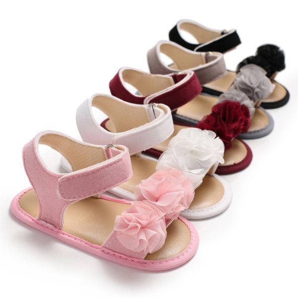 

2019 fashion summer baby shoes toddler leathers sweet cute stripe tassel sandals for girls toddler breathable out bow shoes, Black;red